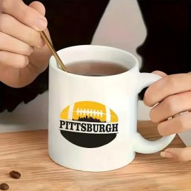Pittsburgh Football Team 11oz Ceramic Mug - Insulated Coffee & Tea Cup with Handle, Microwave & Dishwasher