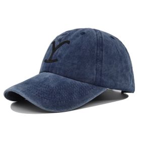 Embroidered Baseball Hats for Men Women (Color: Navy)