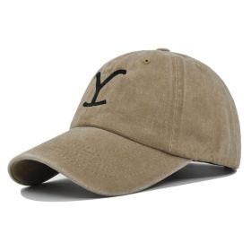Embroidered Baseball Hats for Men Women (Color: Khaki)