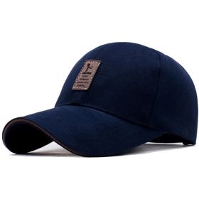 Men Washed Plain Baseball Cap (Color: Blue)