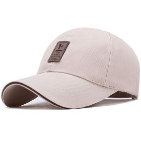 Men Washed Plain Baseball Cap (Color: beige)