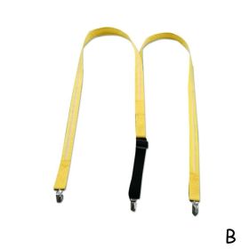 Light Up Men's Led Suspenders Bow Tie Perfect For Music Suspenders Illuminated Led Festival Costume Party (Color: Suspenders- Yellow)