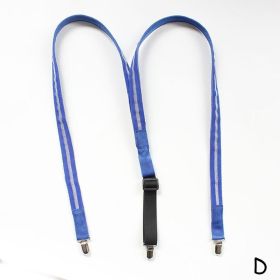 Light Up Men's Led Suspenders Bow Tie Perfect For Music Suspenders Illuminated Led Festival Costume Party (Color: Suspenders- Blue)