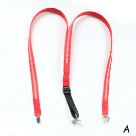 Light Up Men's Led Suspenders Bow Tie Perfect For Music Suspenders Illuminated Led Festival Costume Party (Color: Suspenders- Red)