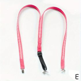 Light Up Men's Led Suspenders Bow Tie Perfect For Music Suspenders Illuminated Led Festival Costume Party (Color: Suspenders- Pink)