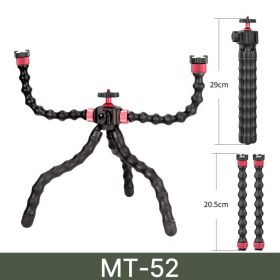 Ulanzi MT-11 Octopus Flexible Tripod For Phone SLR DSLR Gopro Camera Tripod Extend 1/4'' Screw With Ballhead ColdShoe Phone Clip (Ships From: China, Color: MT-52)