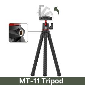 Ulanzi MT-11 Octopus Flexible Tripod For Phone SLR DSLR Gopro Camera Tripod Extend 1/4'' Screw With Ballhead ColdShoe Phone Clip (Ships From: China, Color: MT-11)
