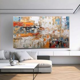 Modern abstract textured oil painting neutral minimalist oil painting hand painted customized painting bedroom living room decor home gift (Style: 01, size: 80x160cm)