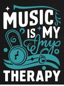 Music Is The Healing Of My Soul, Men's Round Neck Short Sleeved Shirts, Minimalist Style T-shirts That Are Fashionable And Fit Well (Color: Black, size: S)