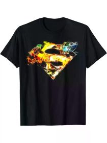 Men'S Pure Cotton T-Shirt -180G Single-Sided Printed Round Neck Short Sleeved Black - Ideal Gift for Father, Husband, Grandfather (Color: Black, size: M)