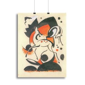 Composition with two deer by Franz Marc Canvas Print or Poster (Type: Poster Print, size: Small (12" x 8"))