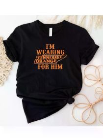 IT233 I'm Wearing Tennessee Orange for Him Shirt, Football Team T-Shirt, Game Day Tee, Cowgirl Gift Shirts, Tennessee (Color: Black, size: XXL)