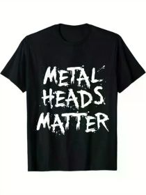 heavy metal band music funny gift tshirt men women Boys Girls T-Shirt, 100% Cotton, Halloween Thanksgiving Christmas Gift (Color: Black, size: S)