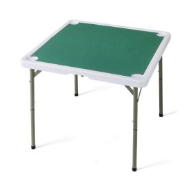 Folding Mahjong Table with Cup Holders for Game Room (Type: Game Table, Color: Green)
