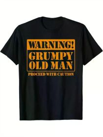 Grumpy Old Man Tee Shirt for Grandfathers Dads Father'S Day T-Shirt, Regular-Fit, Family T-shirt (Color: Black, size: L)