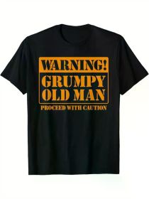 Grumpy Old Man Tee Shirt for Grandfathers Dads Father'S Day T-Shirt, Regular-Fit, Family T-shirt (Color: Black, size: XL)