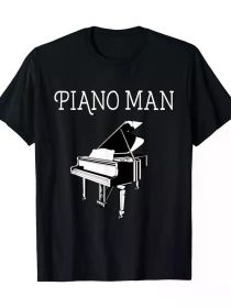Classical Music Lover Piano Player Pianist T-Shirt - Piano Man (Color: Black, size: XL)