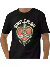 Simple Musics Plan Men's Short Sleeve Cotton Crewneck T-Shirt - Soft Casual Black Tee with (Color: Black, size: L)