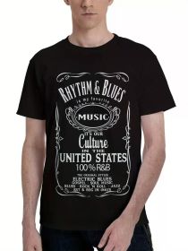 Men's Rhythm and Blues R&B Music Band Souvenir T-Shirt - Soft Cotton, Loose Fit, Crew Neck, Short Sleeve, All-Season Casual Wear (Color: Black, size: XXXL)